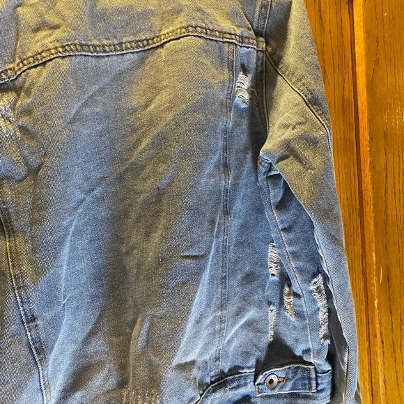 Ci Sono Denim Jacket Sz M Distressed Ripped Light Blue Model DJK53 Womens L - Picture 6 of 10